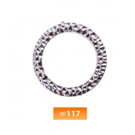 Кольцо пластиковое №117 никель 3.5 см (250 штук)