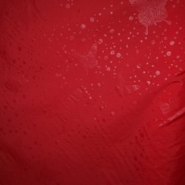 Ткань плащевка бабочка красный (метр )