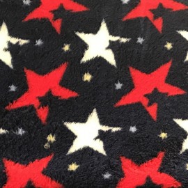 Ткань махра звезды красные (метр )