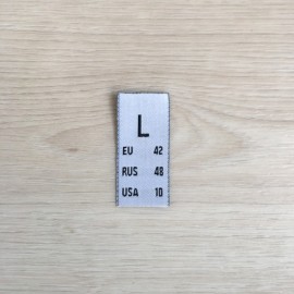 Размер жаккардовый 15 мм белый L (100 штук)