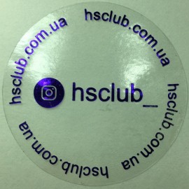 Наклейка брендированная Hsclub 50мм (Штука)